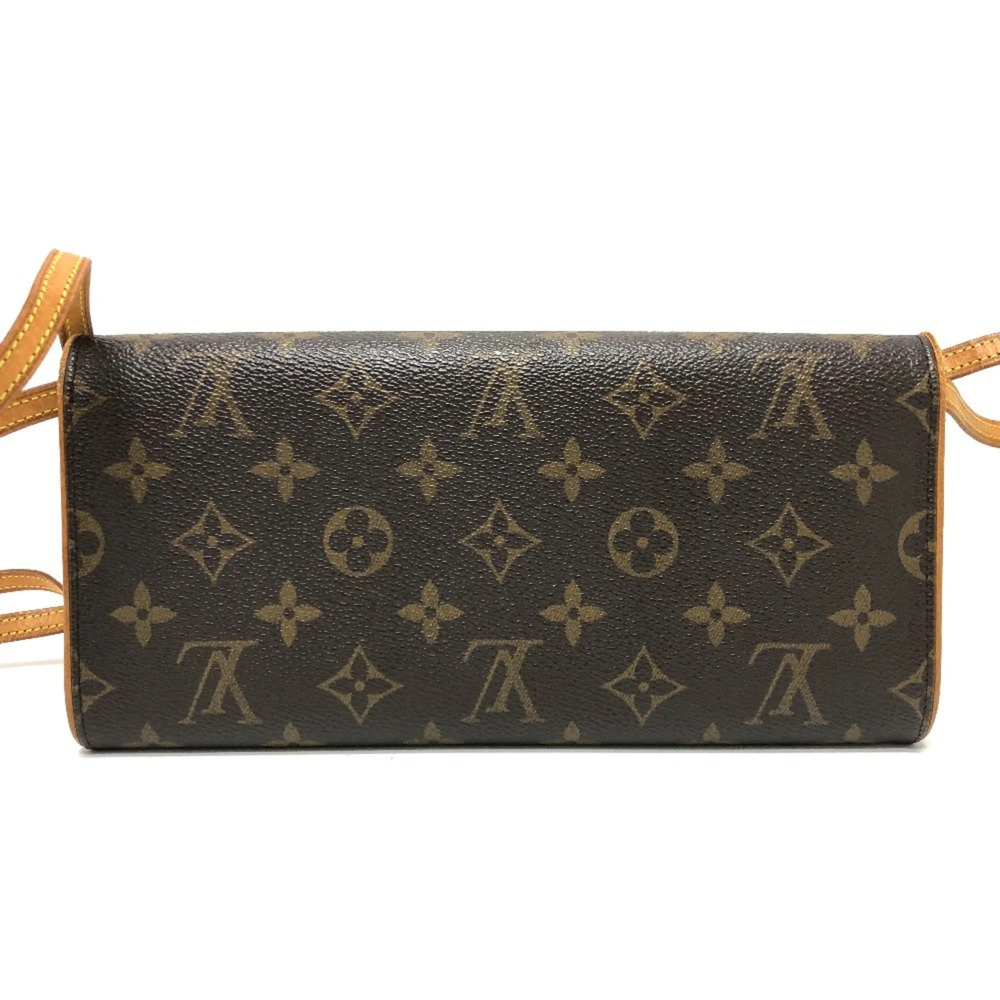 LOUIS VUITTON Brown Monogram Canvas Pochette Shoulder Bag